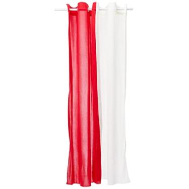 Imagem de Cortina Yasmin Mellindre Vermelho/Palha 2M