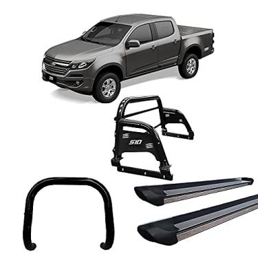 Imagem de Kit Quebra Mato+Estribo Pers +Santo Anto H3 S-10 12/20 Preto