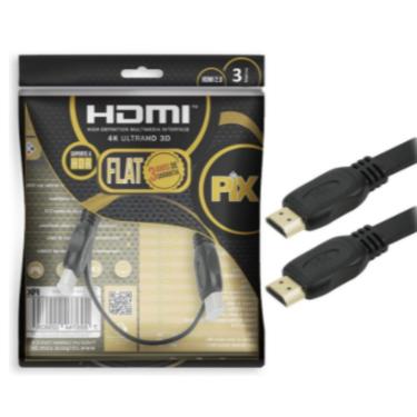 Imagem de Cabo HDMI Macho x Macho 2.0 4K HDR 19 Pinos Flat 3,0 Metros
