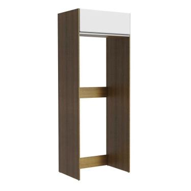 Imagem de Porta Geladeira Madesa Glamy 1 Porta Basculante - Rustic/Branco