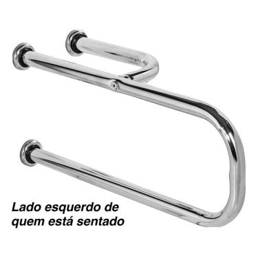 Imagem de Barra De Apoio Para Vaso Sanitário 60x20cm Esquerda