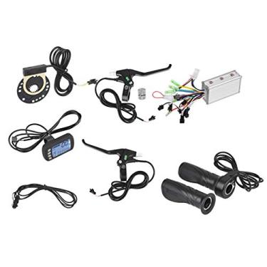 Imagem de controle de motor elétrico,Controlador de motor elétrico, 36V/48V, 250W/350W, kit de painel LCD, conversão de e-bike para scooter de bicicleta elétrica (preto)