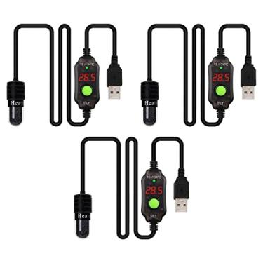 Imagem de Baoblaze Mini aquecedor de aquário mini aquecedor submersível vara de tartaruga com visor de temperatura controlador de temperatura para betta sapos tartarugas Newts