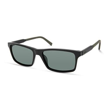 Imagem de Timberland Men's TBA9268 Polarized Rectangular Sunglasses, Shiny black, 56mm