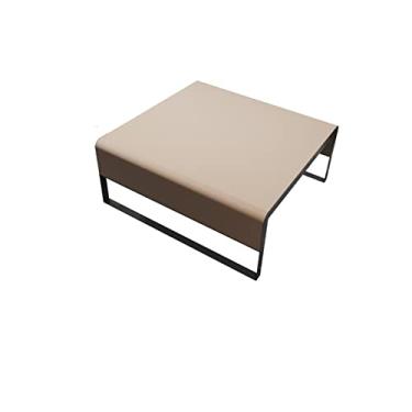 Imagem de Mesa de café Mesa de centro nórdico sala de estar Telescópica mesa de café casa pequeno apartamento simples mesa de café quadrado Mesa final (Color : Brown, Size : 80 * 80 * 28cm)