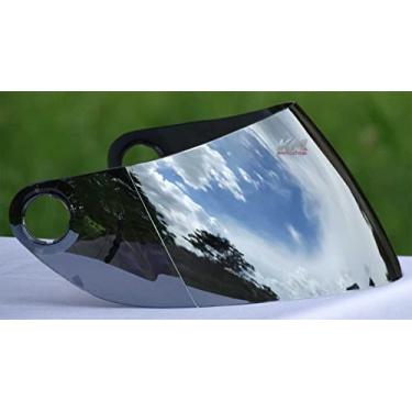 Imagem de Viseira Cromada Compativel Shark S600 / S650 / S700 / S800 / S900 / Openline Tratamento anti risco Polivisor