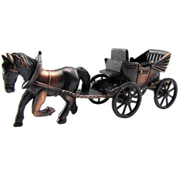 Imagem de TG,LLC Treasure Gurus Cavalo e Carruagem Die Cast Toy Apontador de Lápis Miniatura 1:48 O Train Scale Réplica