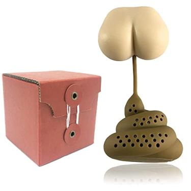 Imagem de PCduoduo Bola divertida de infusor de chá de folhas soltas, formato de banquinho de silicone de grau alimentício, infusor de chá quente, filtro de bola