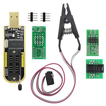 Imagem de KeeYees Clipe de teste SOP8 SOIC8 e flash de programador USB CH341A para a maioria dos chips EEPROM BIOS da série 24 25 com tutorial em PDF