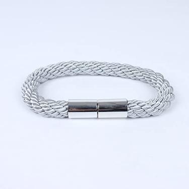 Imagem de Cortinas de cortina de metal criativa sem perfurações, fivela de anel de cortina magnética, acessórios de cinto de corda, T6, 2 PCS