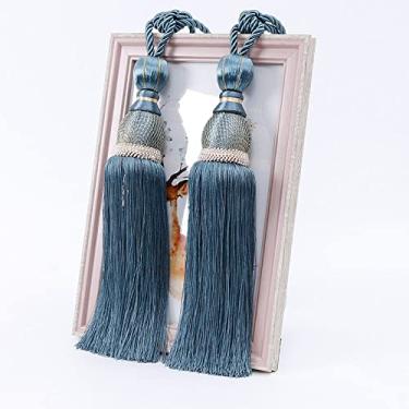 Imagem de Amarrações de cortina simples borla de cortina pendurada bola de ligação de corda acessórios de alça de cortina pendurada, T9,4 pcs