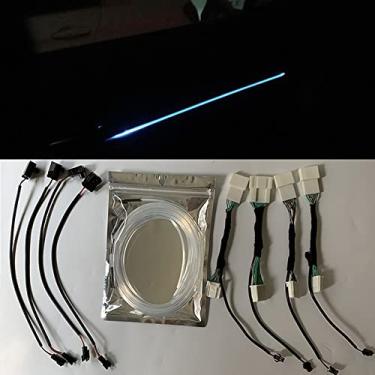 Imagem de JESYMBX Painel de instrumentos de porta luz ambiente decorativa interior LED azul painel de instrumentos luz de moldura de porta para Toyota Camry 2018-2020