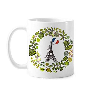 Imagem de Caneca com ilustração da Torre Eiffel Paris França cerâmica xícara de café porcelana louça