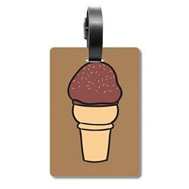 Imagem de Doce Sorvete Doce de Aveia Chocolate Etiqueta de Bagagem Cartão Pendurado Etiqueta Scutcheon, Multicolorido.