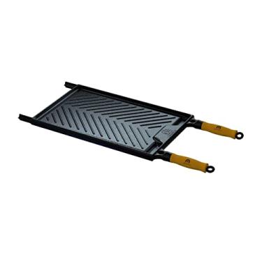 Imagem de Bifeteira Grelha Dupla Face Argentina Ferro Fundido 50x30cm