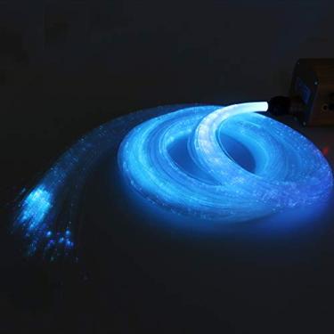 Imagem de AZIMOM PMMA Fio de fibra óptica de ponto de flash de plástico, 100 peças, cortina de brilho lateral, 3 metros, cabo de fibra ótica para decoração de fonte de motorista de motor de luz LED