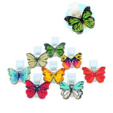 Imagem de 10 Mini Prendedor Clips Borboleta Prender Tecidos Patchwork