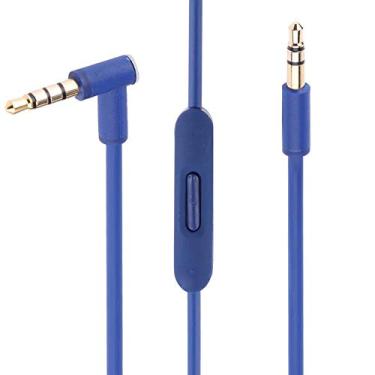 Imagem de Mixr 2.0 Fone de ouvido 3,5 mm macho para 3,5 mm macho cabo de áudio linha com microfone atualizado substituição Beats por Dre Headphone Solo/Studio/Pro/Detox/Wireless/Mixr/Executive/Pill HD qualidade de som, Azul