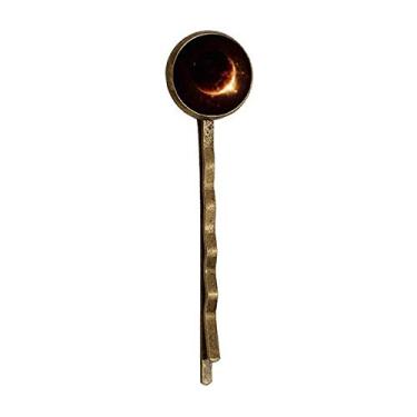 Imagem de Bandana de cabelo estilo Bobby Pin com estampa de ilustração do universo brilhante dourado