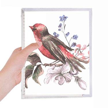 Imagem de Caderno de flores de galhos com folhas soltas para diário recarregável