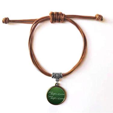 Imagem de DIYthinker Pulseira Matemática Kowledge Cosine com fórmula integral, pulseira de couro com corda de couro marrom joia presente