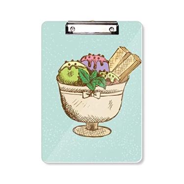 Imagem de Bloco de notas de folhas para biscoito, sorvete, bola, pasta, bloco de notas A4