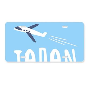 Imagem de DIYthinker Placa de carro japonesa para viagem de avião, acessório de aço inoxidável para decoração de carro