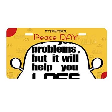 Imagem de DIYthinker Lose Weight Slogan inglês letra preta placa etiqueta decoração carro dia da paz