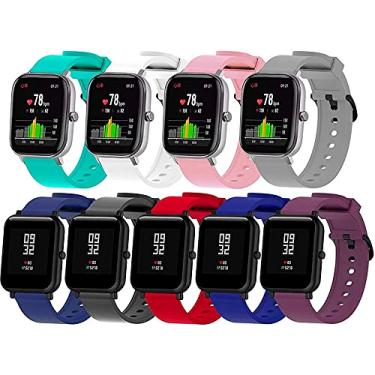 Imagem de Pulseira de Silicone Sport 20mm Compatível Amazfit Bip, Bip 2, Bip Lite [FIT IT] (Verde-tiffany)