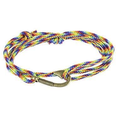 Imagem de West Coast Paracord Pulseiras femininas ajustáveis com âncora náutica e gancho de peixe – feitas de corda de nylon