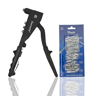 Imagem de Alicate Rebitador Rebitadeira Manual 10Pol Corneta Com 60 Rebites