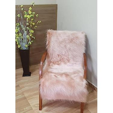 Imagem de Manta Pelego Pelo Alto Sofás/cadeiras (youtubers) 1,60x1,00m Cor:Rosa Pó (Rose)