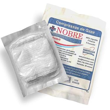 Imagem de Compressa De Gaze ESTÉRIL 13 Fios Hidrófila 100 Unidades (10 pacotes c/ 10 gazes)
