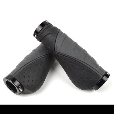 Imagem de Punhos de guidão de bicicleta Alça de torno de liga de alumínio Equipamento de guidão de bicicleta de montanha Acessórios de bicicleta (cinza-preto)