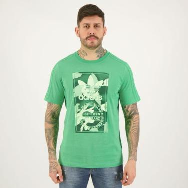 Imagem de Camiseta Adidas Estampada Camo Tongue Verde