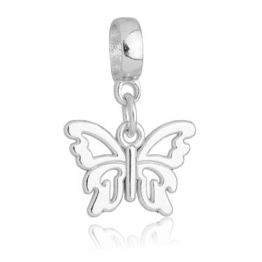 Imagem de Pingente Berloque Borboleta Pandora Banhado a Prata 925