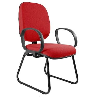 Imagem de Cadeira Diretor Estofada Anatômica Sky com Braço Corsa Vermelho