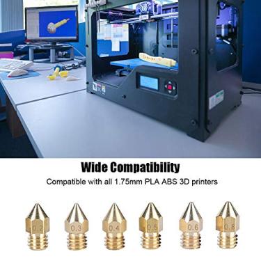 Imagem de Kit de Bico de Impressora 3D de Latão de Vários Tamanhos, Durável, Bico de Latão Extrusor, para Impressora 3D PLA ABS de 1,75 Mm