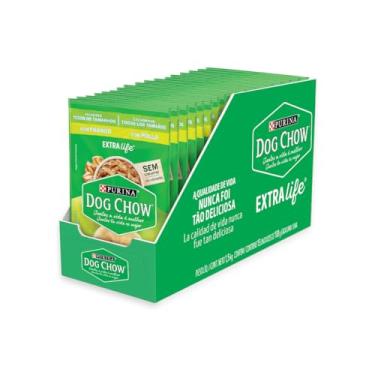 Imagem de Pack Ração Úmida Cães Filhotes Dog Chow Frango - Com 15 Sachês 100g
