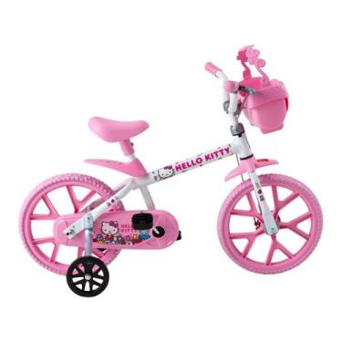 Imagem de Bicicleta Infantil Aro 14 Bandeirante 3344 - Hello Kitty Branca