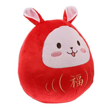 Imagem de BRIGHTFUFU Boneca Dharma Rabbit ornamento de 2023 coelho de pelúcia ano chinês brinquedos brinquedo de pelúcia brinquedo mascote coelho brinquedo de coelho Área de Trabalho Presente bebê
