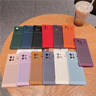 Imagem de Frameless Heat Dissipation Case For vivo X90 X90S X80 Pro Breathable Grid Hard PC Cover...
