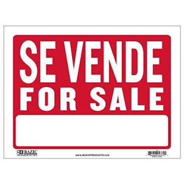 Imagem de Bazic Produtos 30,5 cm x 40,64 cm Placa Se Vende, Pacote com 1