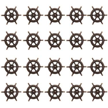 Imagem de 20 pçs antigo criativo único botão capitão leme volante alças de volante armário cozinha maçaneta maçaneta acessórios de móveis (20 peças)