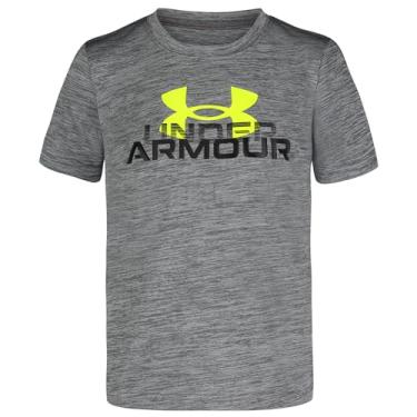 Imagem de Under Armour Camiseta masculina clássica com logotipo, estampa de marca de palavras e designs de beisebol, gola redonda, Castlerock Fade, 4