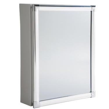 Imagem de Armario Banheiro Astra Aluminio 31X36X10 Cm Cinza Al41 Cz2