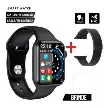 Imagem de Smartwatch Inteligente W28 Pro Feminino Masculino Para Android ios Com Pulseira Metálica