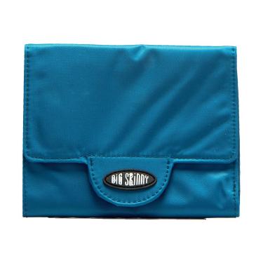 Imagem de Big Skinny Carteira fina feminina Trixie com três dobras, comporta até 30 cartões, azul oceano
