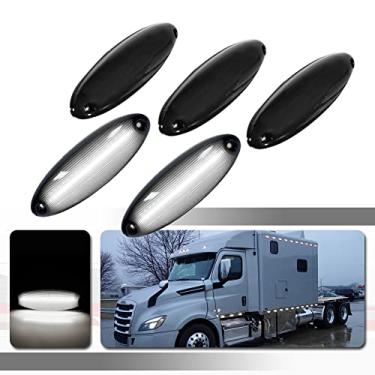 Imagem de Tonsya Para 2008 2009 2010 2011 2012 2013 2014 2015 2016 2017 2018 2019 Freightliner Cascadia Semi-Caminhões Cabine Elevada Frontal Marcador Telhado Running Top Clearance Lights Substituição Branco 5