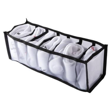 Imagem de Organizador De Gavetas E Armários Com 7 Divisórias Pequeno Preto